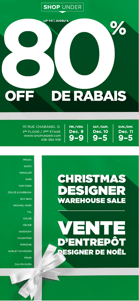 christmas designer warehouse sale